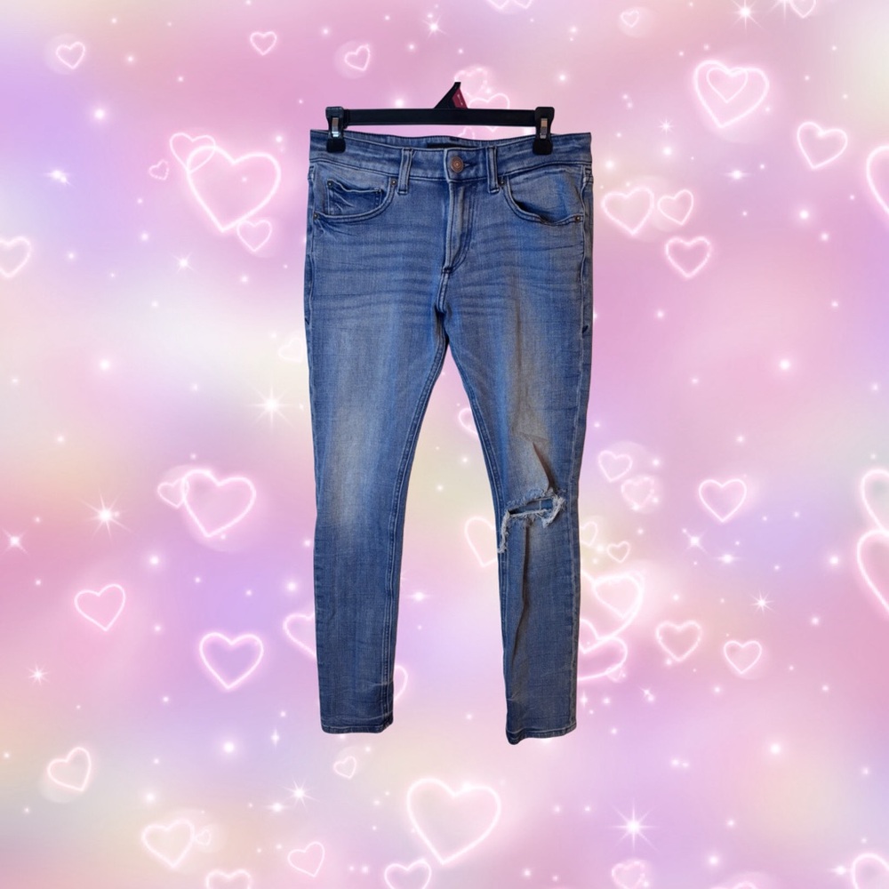 express super skinny distressed jeans
